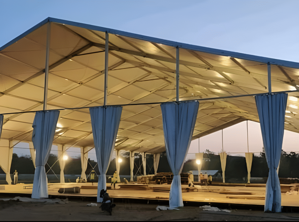 The Power of Aluminum Hanger Tents for Large Events & Exhibitions 1 Aluminium hanger tent on rent for events