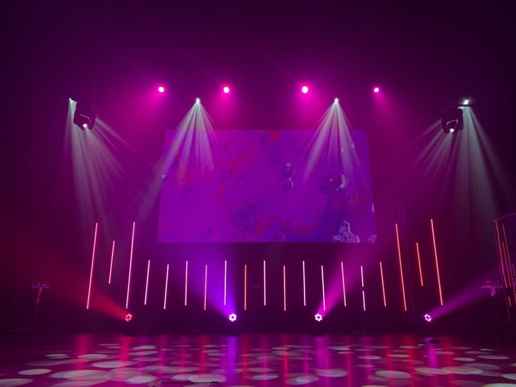 Corporate Event Decorators Mumbai | Professional Event Setup by Siraj Decorators 7 Event stage with professional lighting setup
