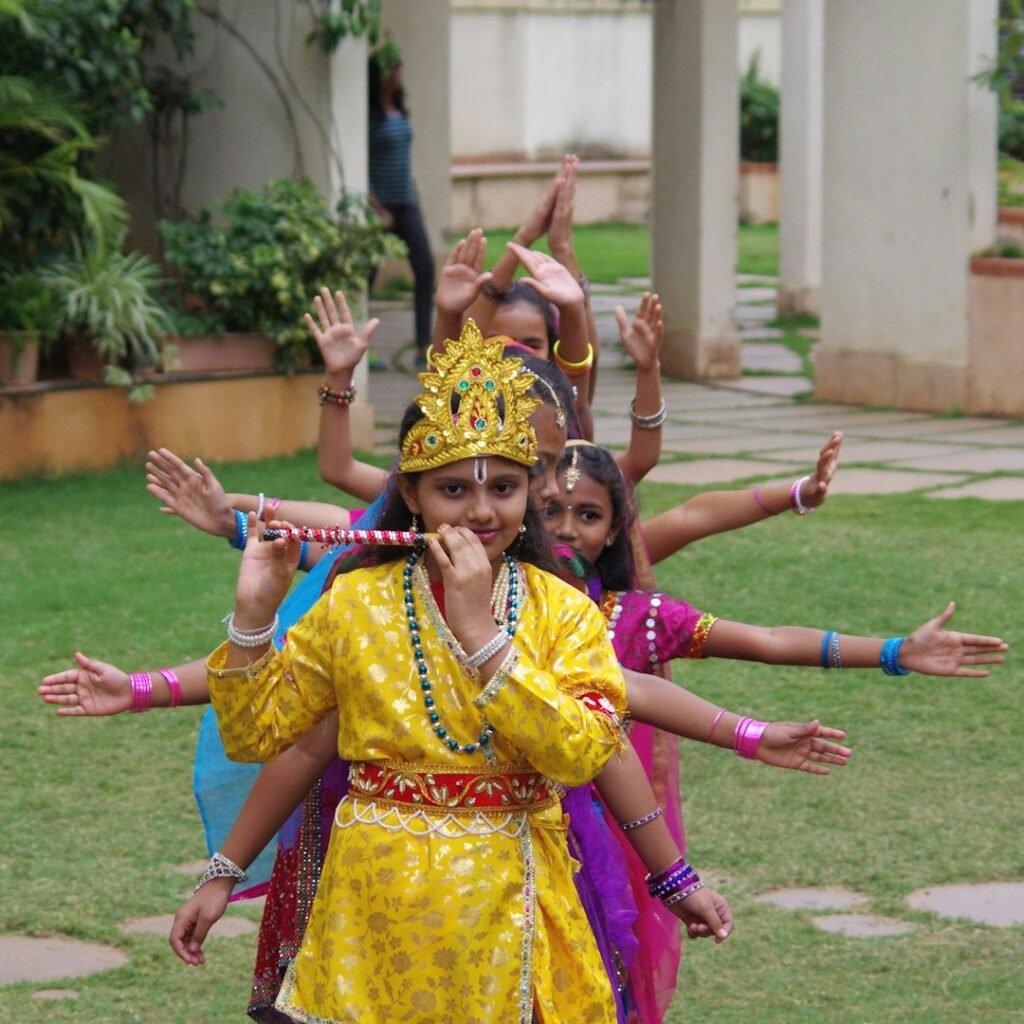 Navratri Events in Ahmedabad 2026: Garba Nights, Venues, Tickets & More 2 Girls in traditional chaniya choli dressed for Navratri garba night
